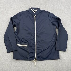 Vintage Penneys Jacket Mens Large Blue Windbreaker Nylon Full‎ Zip Made In Japan